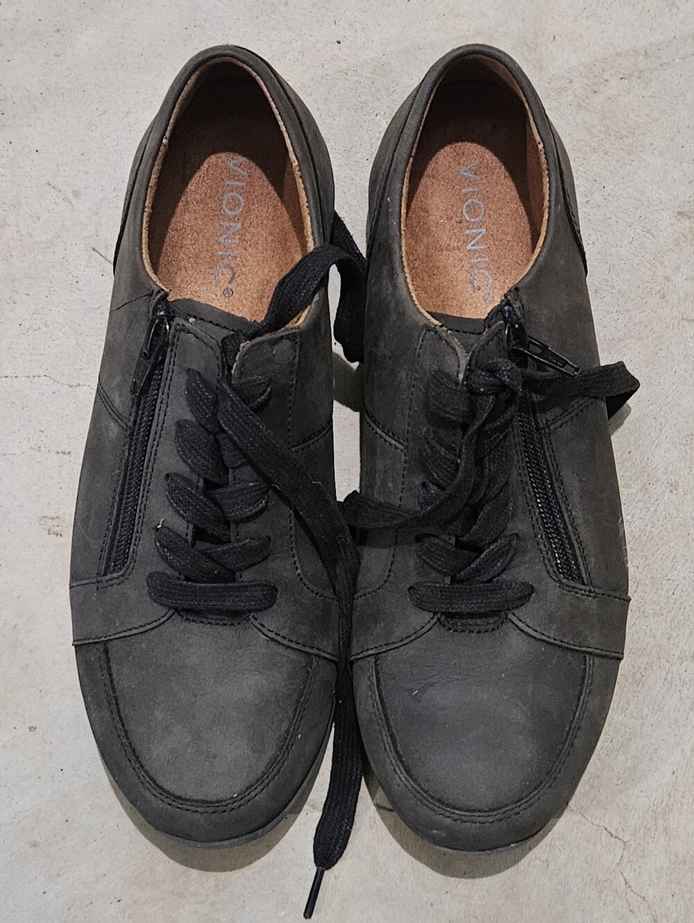 Vionic womens size 7.5 Abigail charcoal shoes
